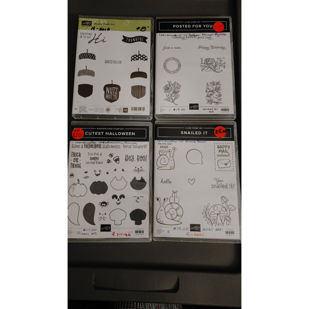 Stampin' Up! Acorny Thank You, Posted For You, Snailed It & Cutest Halloween
